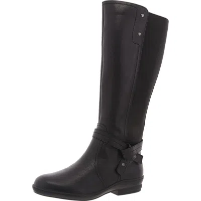 David Tate Womens Belted Leather Knee-high Boots