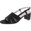 David Tate Womens Embellished Faux Suede Slingback Heels In Black