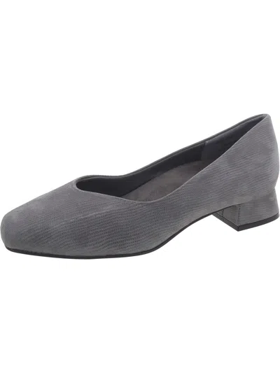 DAVID TATE WOMENS FAUX SUEDE PRINTED KITTEN HEELS