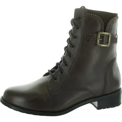 David Tate Womens Lace-up Leather Combat & Lace-up Boots In Brown