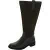 David Tate Womens Leather Wide Calf Mid-calf Boots In Multi
