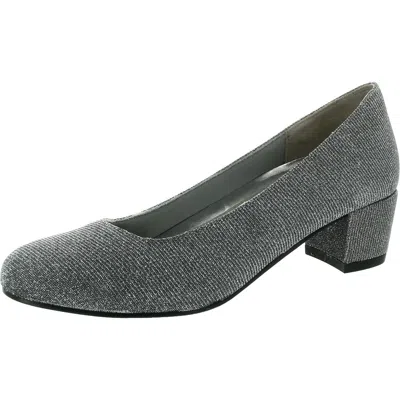 David Tate Womens Shimmer Man Made Pumps In Silver
