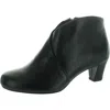 David Tate Womens Zipper Leather Booties In Green