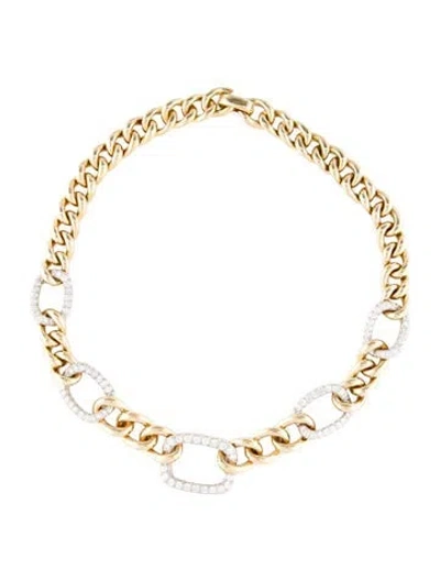 Pre-owned David Webb 18k 5.69ctw Diamond Chain Necklace, 16.75" In Multi