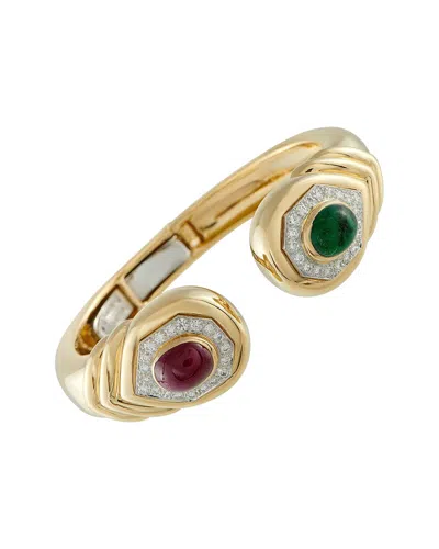 David Webb 18k 6.70 Ct. Tw. Diamond & Gemstone Bracelet (authentic Pre-loved) In Gold