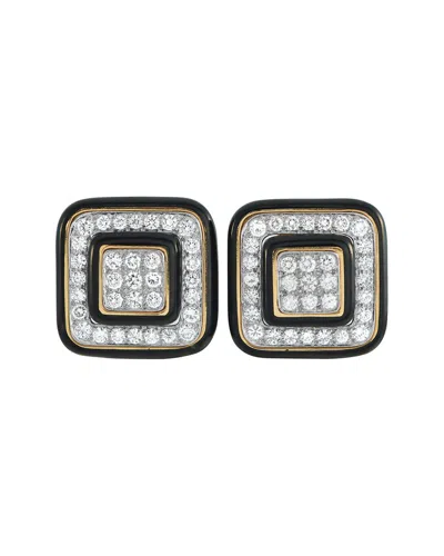 Pre-owned David Webb 18k & Platinum 3.30 Ct. Tw. Diamond Earring (authentic Pre-loved)