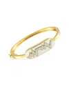 David Webb 18k Yellow Gold Diamond And White Enamel Skip Bracelet Dv03-090225 In Brown