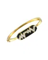 David Webb 18k Yellow Gold Diamond And Black Enamel Skip Bracelet Dv05-090225 In Gold