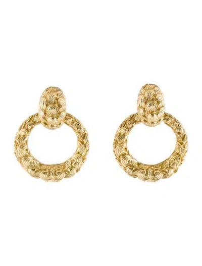 Pre-owned David Webb 18k Door Knocker Clip On Earrings In Multi