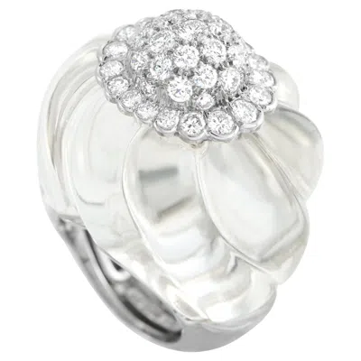 Pre-owned David Webb 18k Gold And Platinum 1.20ct Diamond Cocktail Ring Dw23-020426 In Multi