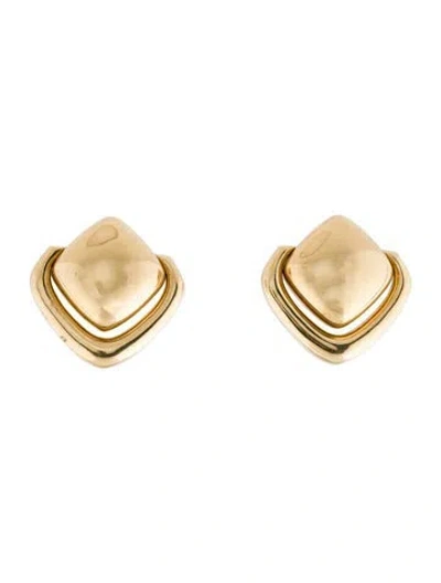 Pre-owned David Webb 18k Swing Doorknocker Clip-on Earrings In Multi