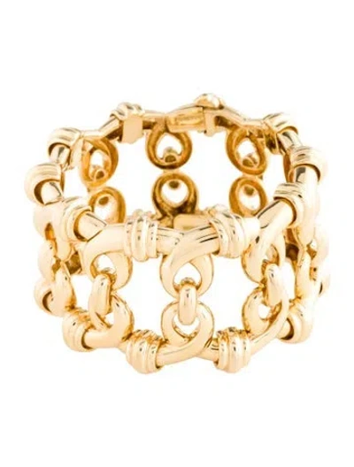 Pre-owned David Webb 18k Twisted Link Bracelet, 6.25" In Multi