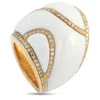 David Webb 18k Yellow Gold 1.32ct Diamond And Agate Statement Ring Dw24-112125 In White