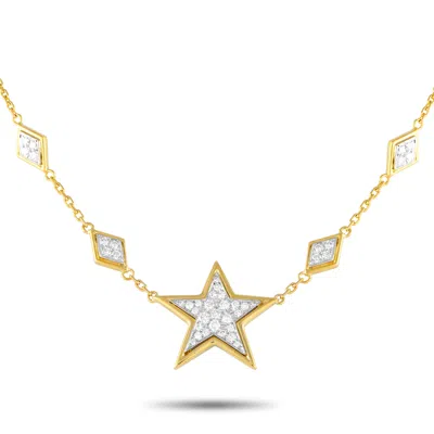 David Webb 18k Yellow Gold 2.0ct Diamond Star Necklace Dw19-011625
