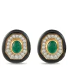 David Webb 18k Yellow Gold 2.40ct Diamond And Enamel Clip-on Earrings Dw07-103125 In Gold