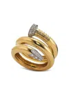 David Webb 18k Yellow Gold Diamond Nail Ring In Gold