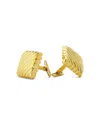 David Webb 18k Yellow Gold Fluted Rectangular Cufflinks In Pattern