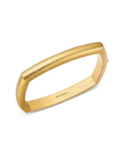 David Webb 18k Yellow Gold Hammered Quad Bangle Bracelet
