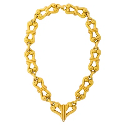 Pre-owned David Webb 18k Yellow Gold Infinity Link Necklace, Modern Design
