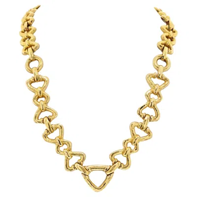 Pre-owned David Webb 18k Yellow Gold Long Chain Link Necklace