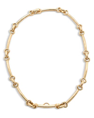 David Webb 18k Yellow Gold Long Link Collar Necklace, 15 In Orange
