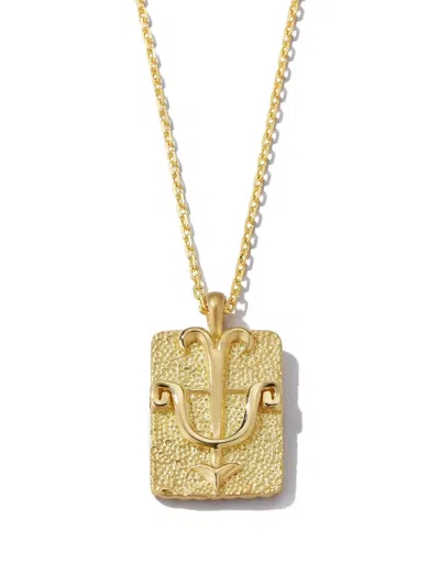 David Webb 18k Yellow Gold Sagittarius Zodiac Necklace