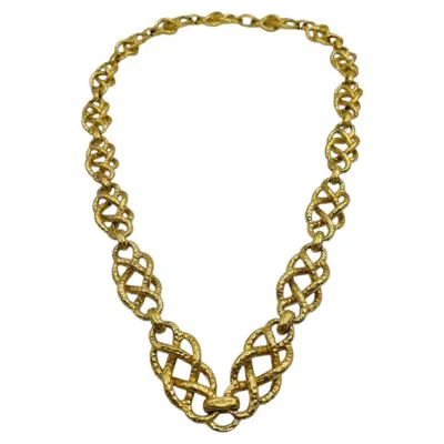 Pre-owned David Webb 18k Yellow Gold Woven Link Statement Necklace