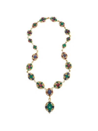 David Webb Arabesque Multi-stone Necklace In Gray