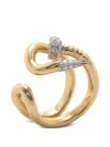 David Webb Bent Nail Diamond Ring In Gold