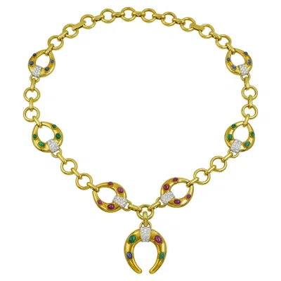 Pre-owned David Webb Celtic Crescent Convertible Necklace / Brooch I In Multiple