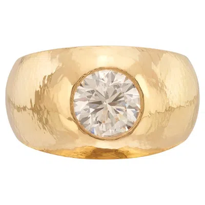 Pre-owned David Webb Diamond & 18k Gold Ring In Multi