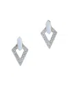 David Webb Diamond Double Stud Earrings In 18k Yellow Gold & Platinum In White