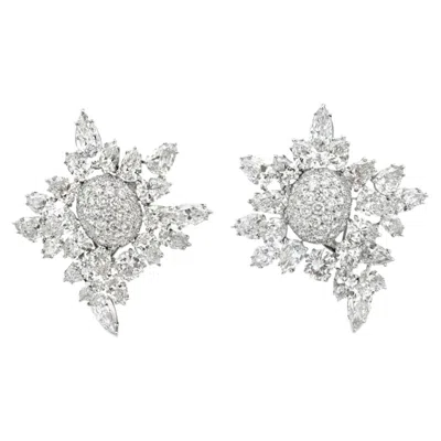 Pre-owned David Webb Diamond Earrings In Multi