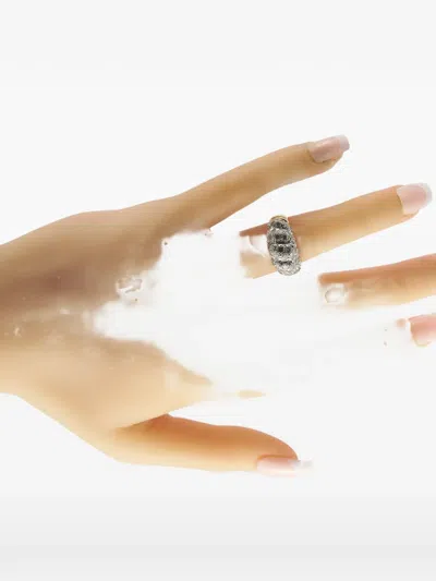 Pre-owned David Webb Diamond Platinum Yellow Ring In Gold