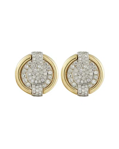 Pre-owned David Webb Dnu Dupe Skus  18k 3.80 Ct. Tw. Diamond Earring (authentic Pre-loved)
