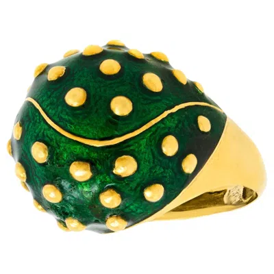 Pre-owned David Webb Enamel Ring In Multi
