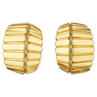 Pre-owned David Webb Half-hoop Earrings In Multi