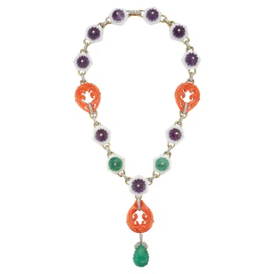 Pre-owned David Webb Iconic  Necklace In Multi