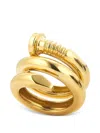 David Webb Nail Ring In Gold
