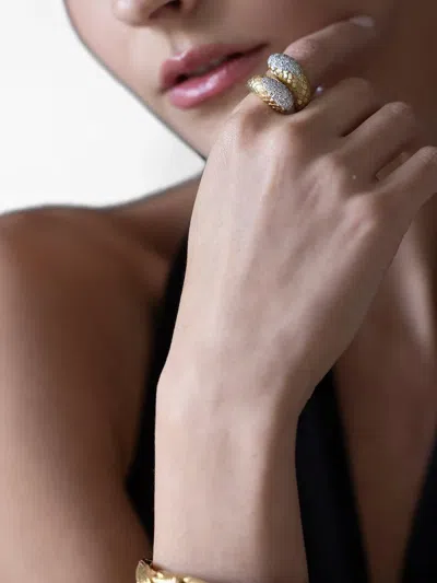 David Webb Park Avenue Diamond Crossover Ring In Multi