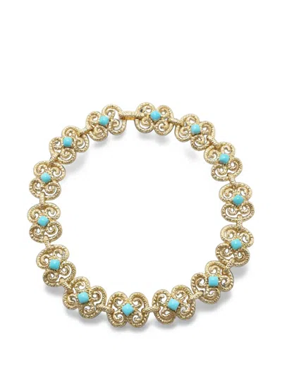 David Webb Scroll Turquoise Necklace In Multi
