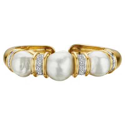 Pre-owned David Webb South Sea Pearl Bracelet In Multi
