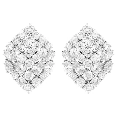 Pre-owned David Webb Vintage 1960s  20.00 Carat Diamond Earrings In Multi