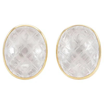 Pre-owned David Webb Vintage 1960s  Crystal Earrings In Multi