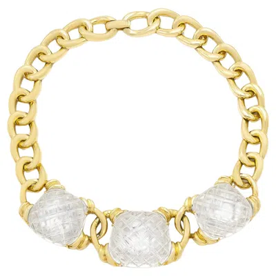 Pre-owned David Webb Vintage 1960s  Crystal Pool Necklace In Multi