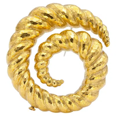 Pre-owned David Webb Vintage 1960s  Swirl Brooch In Multi