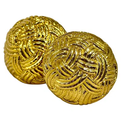 Pre-owned David Webb Vintage  18k Yellow Gold Dome Earrings 1.25 Inches In Diameter