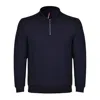 David Wej Blue Enzo Cotton Zip Polo - Navy In Blue