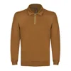 David Wej Brown Enzo Cotton Zip Polo - Coffee In Brown