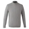 David Wej Men's Albert High Neck Jumper – Light Grey In Grey